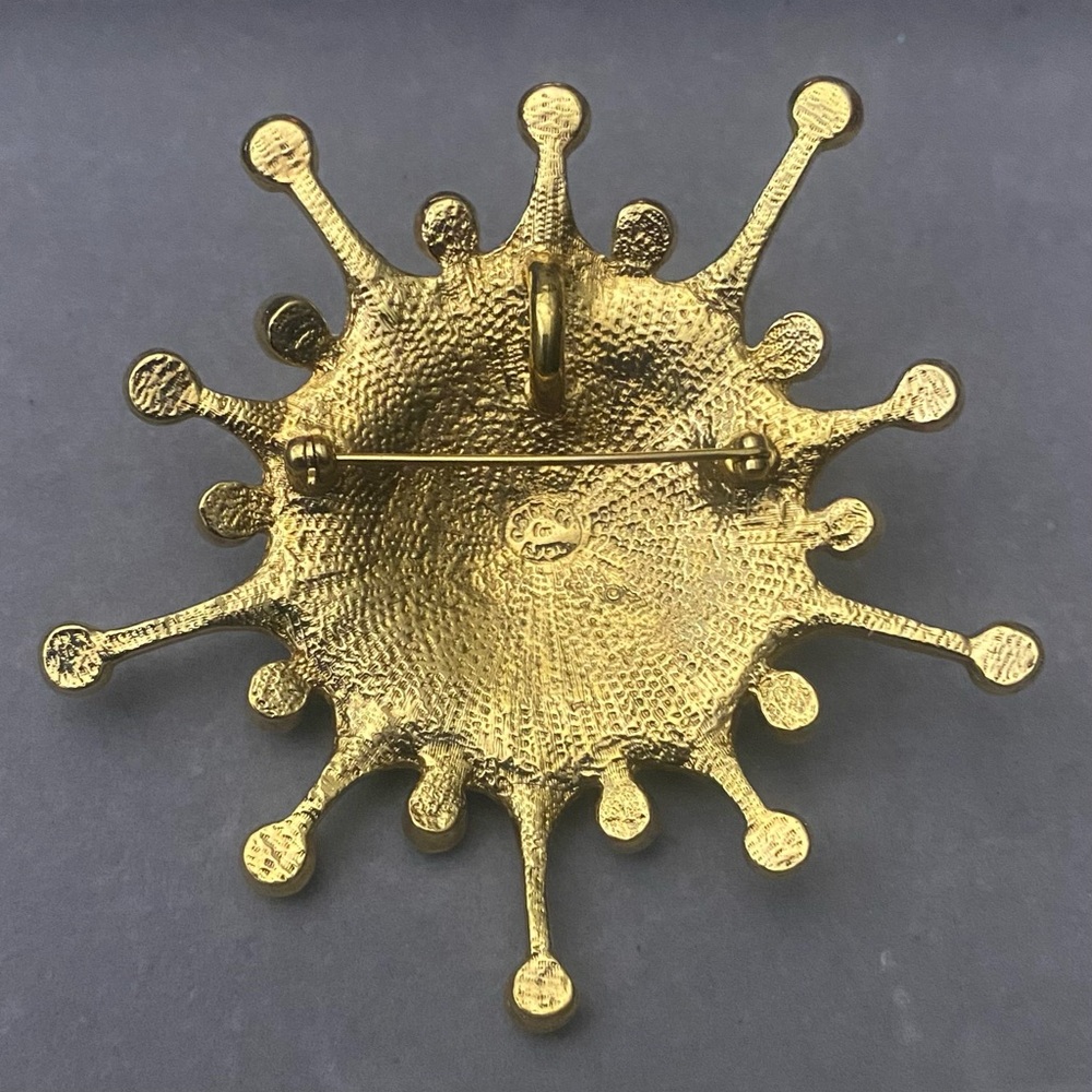 Avon Vintage Jose & Maria Barrera "Roman Holiday" Starburst Brooch Pendant - Picture 2 of 3
